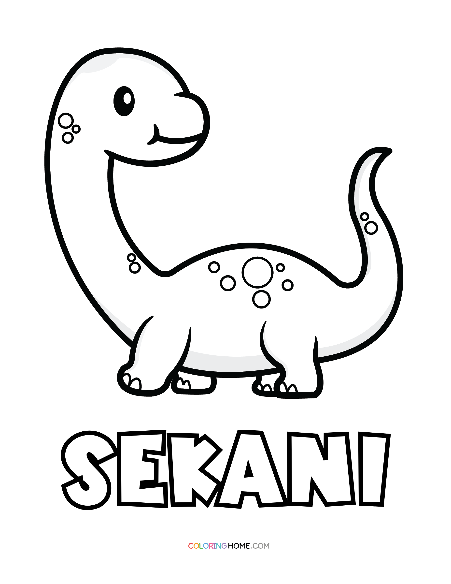 Sekani dinosaur coloring page