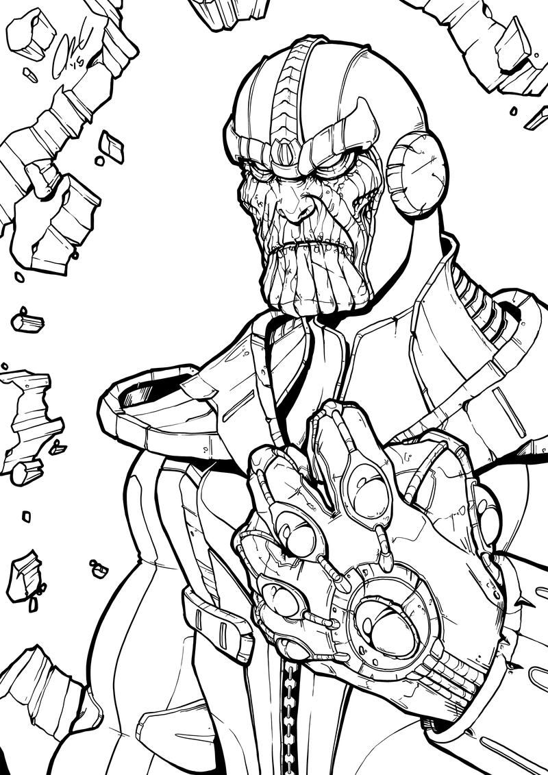 Marvel Thanos Coloring Page - Free Printable Coloring Pages for Kids