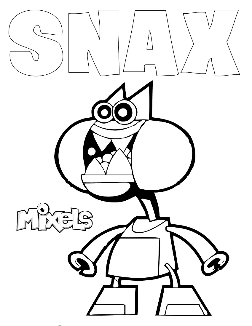 Snax Mixels Coloring Page - Free Printable Coloring Pages for Kids