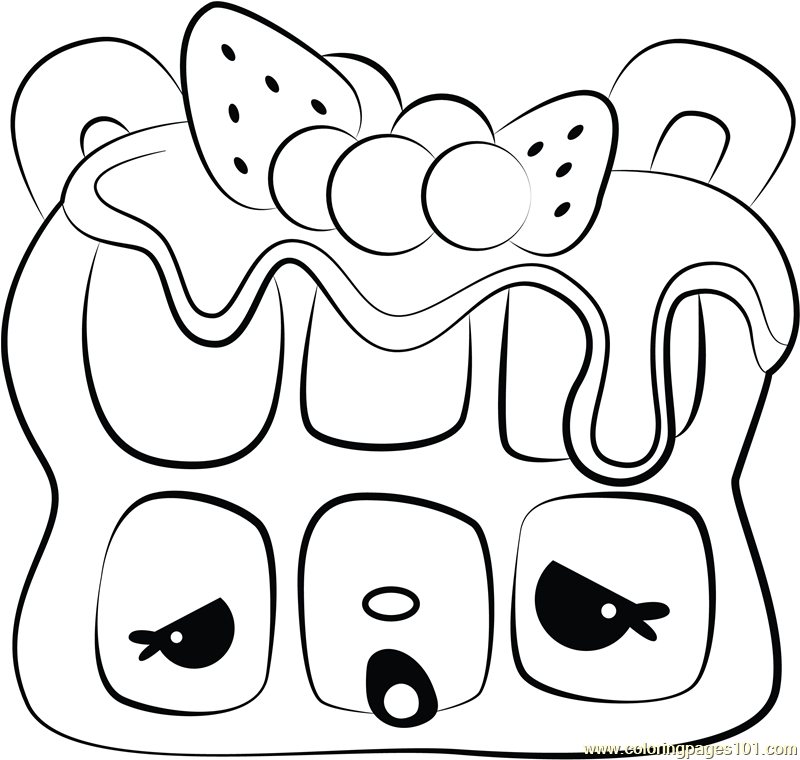Willy Waffles Coloring Page for Kids - Free Num Noms Printable Coloring  Pages Online for Kids - ColoringPages101.com | Coloring Pages for Kids
