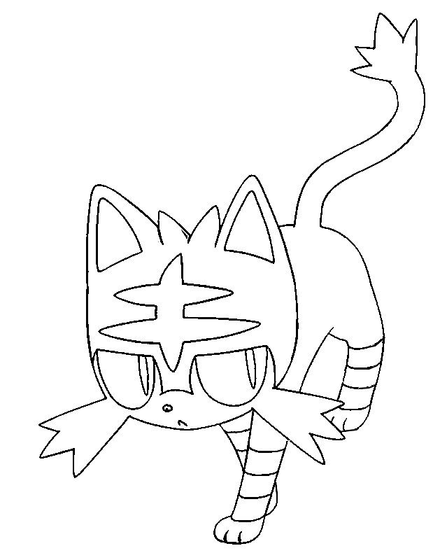 Litten | Moon coloring pages, Pokemon coloring pages, Pokemon coloring  sheets