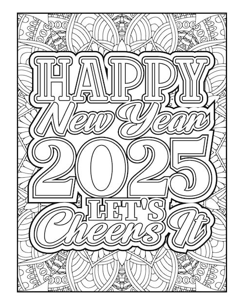 Happy New Year 2025 Coloring Pages ...