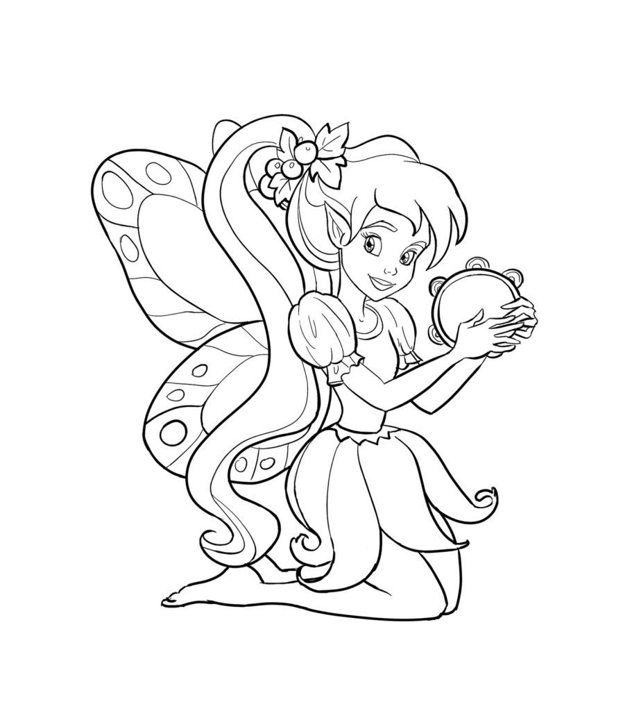 Fairy Princess Coloring Pages For Kids Princess And The Pea Fairy ...