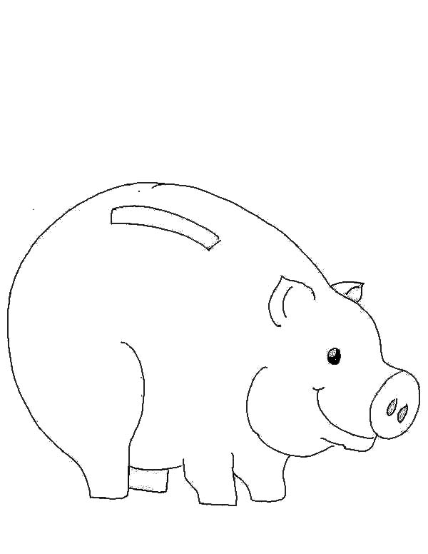Picture of Piggy Bank Coloring Page: Picture of Piggy Bank ...
