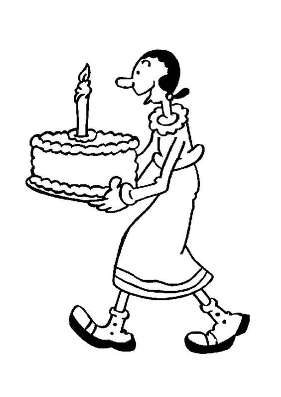 popeye characters coloring | Disney Cakes Coloring Pages ...
