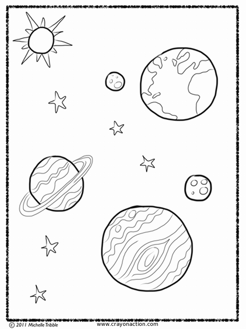 Space - Coloring Pages for Kids and for Adults