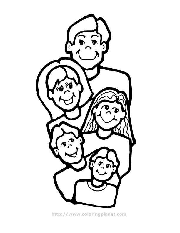 Family Coloring Page - Coloring Pages for Kids and for Adults
