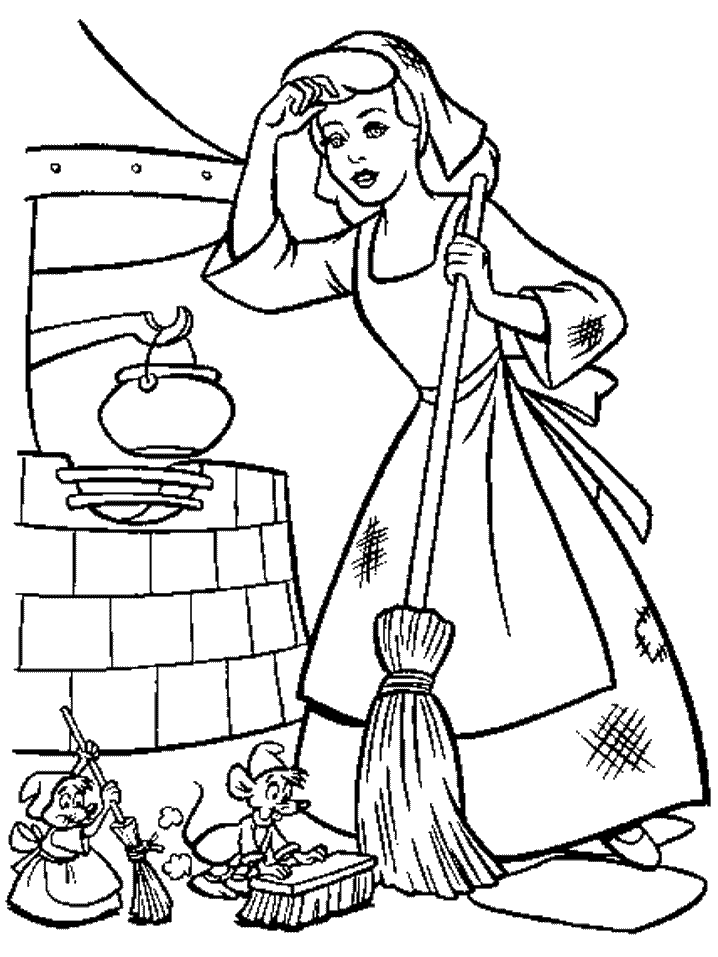 Amazing of Cinderella Coloring Pages On Cinderella Color #973