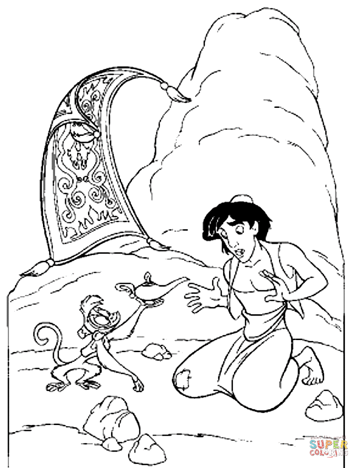 Aladdin coloring pages | Free Coloring Pages