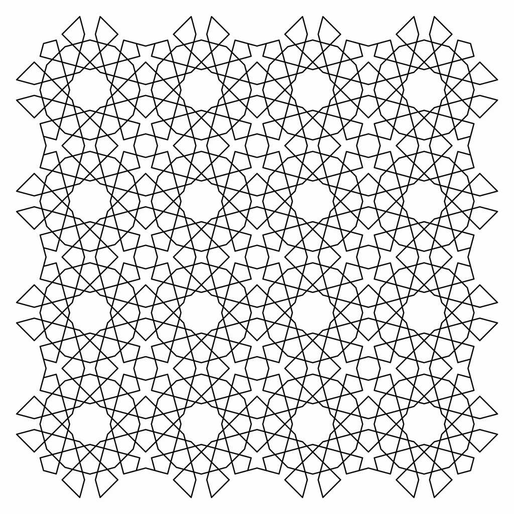 Printable Tessellation - Coloring Pages for Kids and for Adults