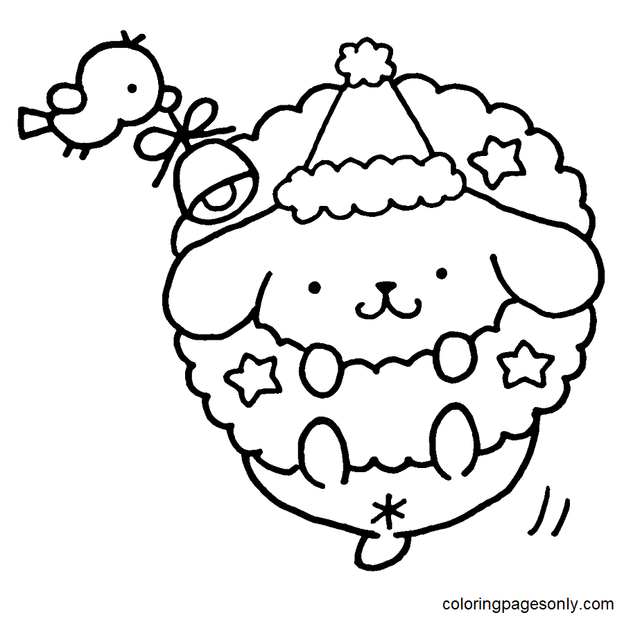 Pompompurin Christmas Coloring Pages - Pompompurin Coloring Pages - Coloring  Pages For Kids And Adults