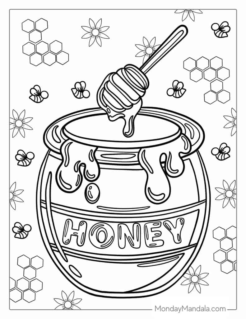 32 Bee Coloring Pages (Free PDF Printables)