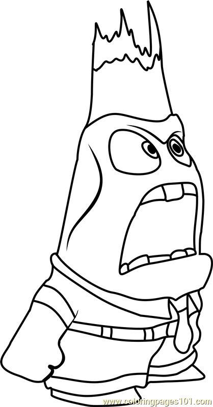 Anger again Coloring Page for Kids - Free Inside Out Printable Coloring  Pages Online for Kids - ColoringPages101.com | Coloring Pages for Kids