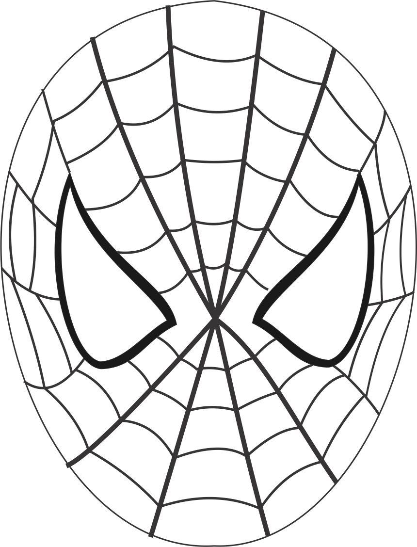 Printable Spider-Man Mask Coloring Page - Get Coloring Pages