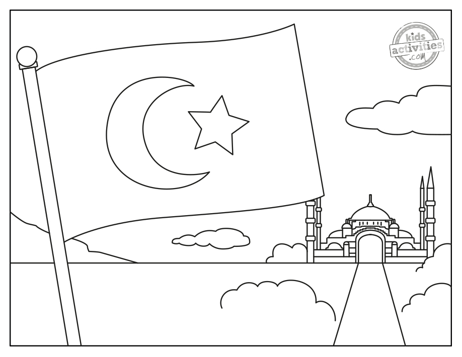 The Legendary Turkey Flag Coloring Pages Kids Activities Blog |KAB