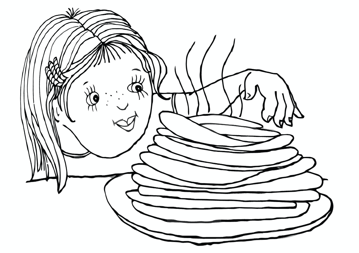 Pancake coloring pages | Coloring pages to download and print
