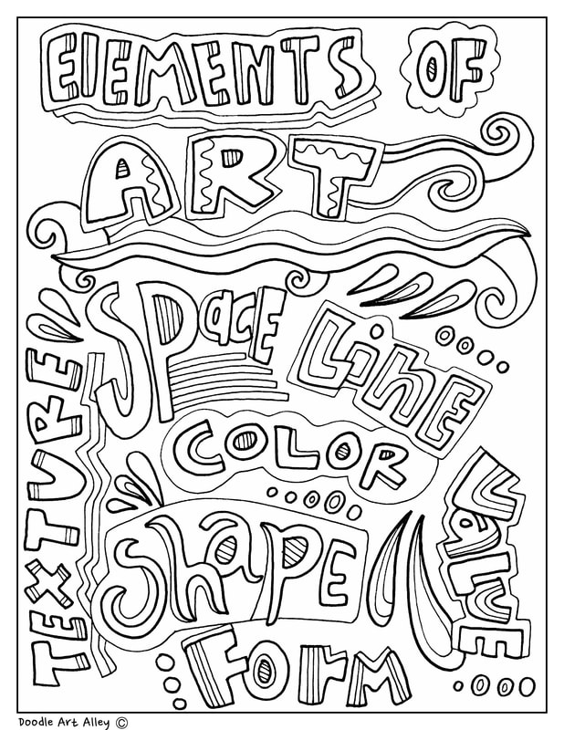 Visual Art Coloring Pages & Printables - Classroom Doodles