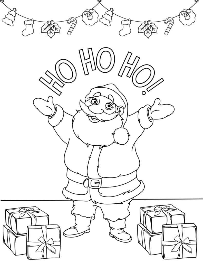 50 Free Printable Santa Coloring Pages for Kids - Prudent Penny Pincher