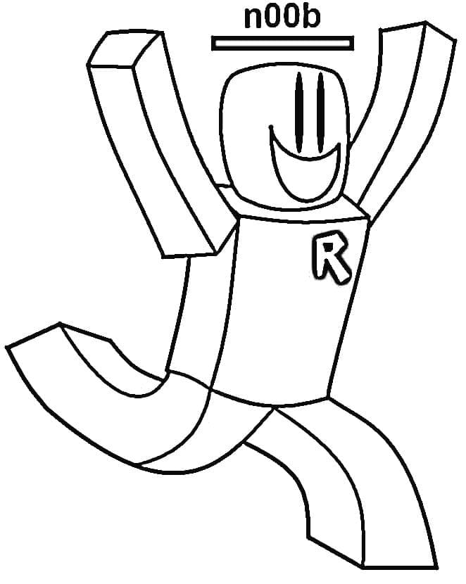 Noob Roblox coloring page - Coloring ...