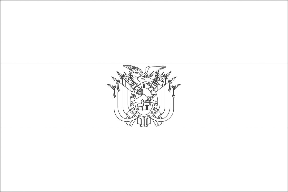 Bolivia flag coloring page