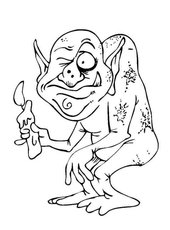 Goblin Coloring Pages - Best Coloring Pages For Kids | Coloring pages,  Funny easy drawings, Halloween coloring pages