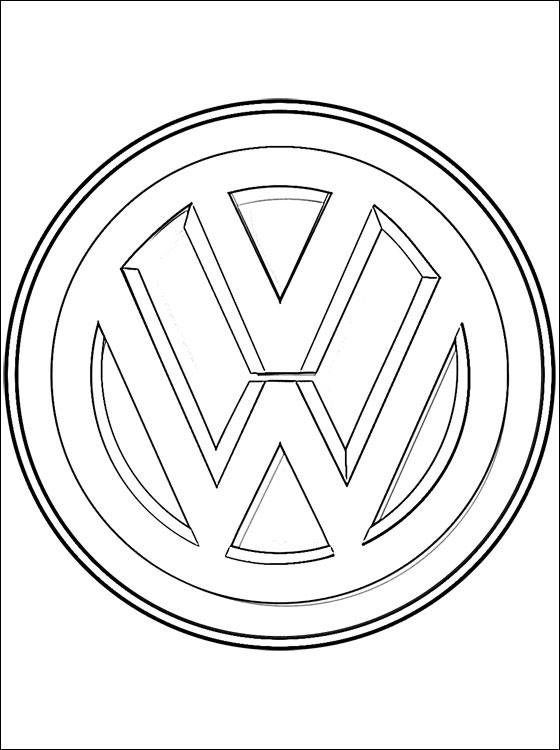 Coloring pages: Coloring pages: Volkswagen - logo, printable for kids &  adults, free