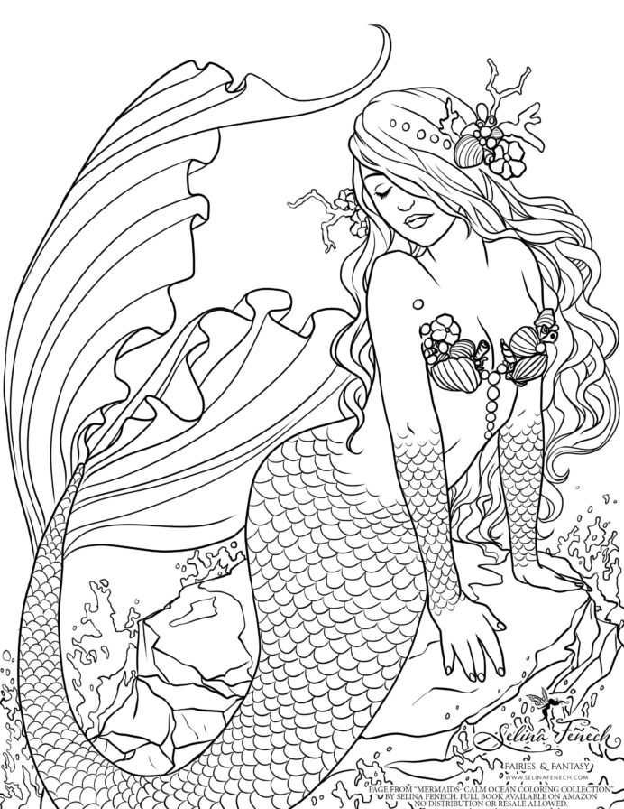 Mermaid Colouring By Selina Fenech Realistic Mermaid Coloring Pages  coloring pages mermaid coloring mermaid pictures to color mermaid coloring  sheets mermaid coloring book I trust coloring pages.