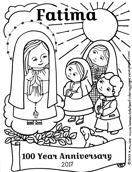 Color Pages for Little Folks – Immaculate Heart Coloring Pages