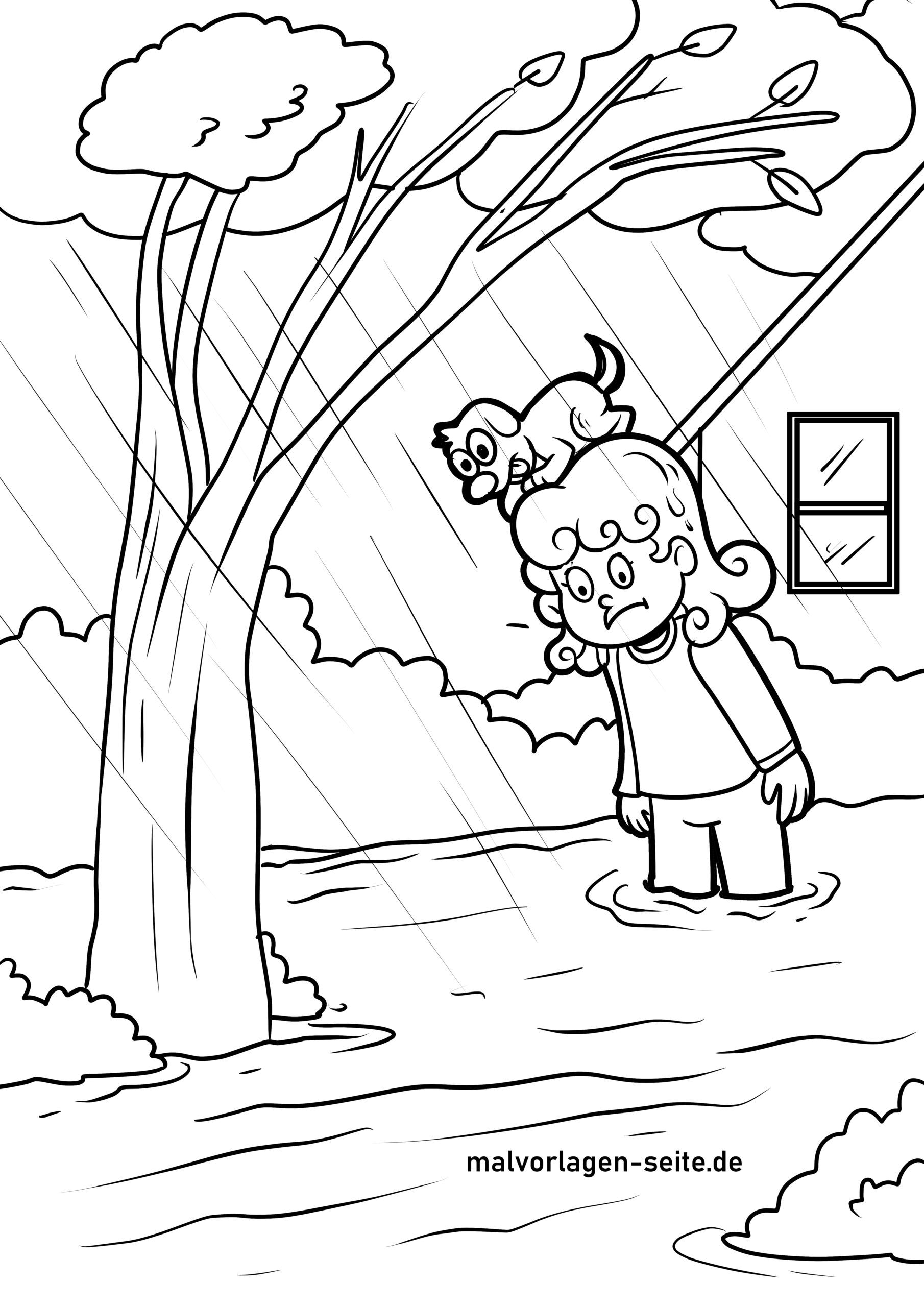 Great coloring page Floods - Prevention | Free coloring pages