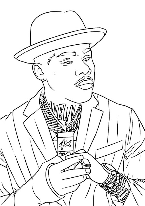 DaBaby coloring page