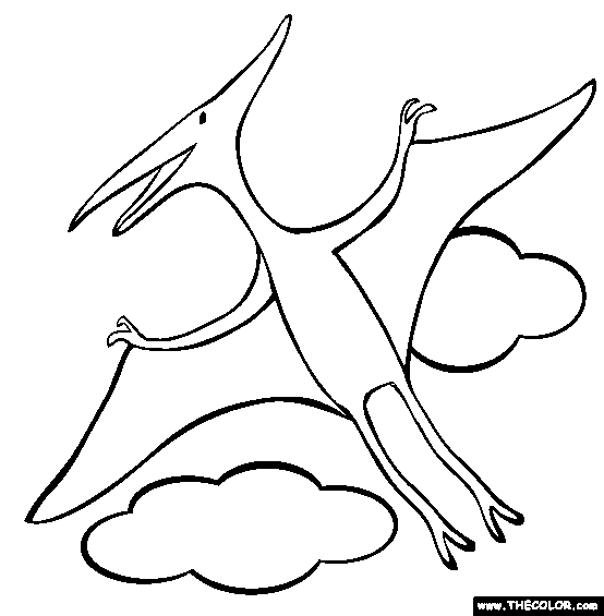 Pterodactyl Coloring Page | Free Pterodactyl Online Coloring