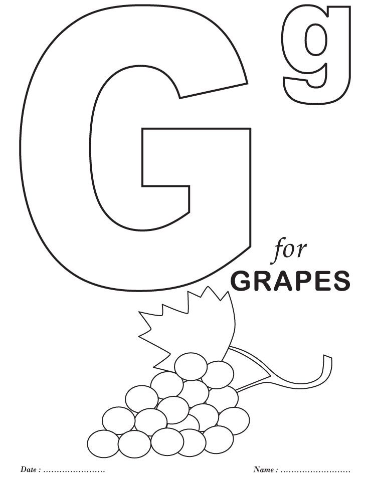 Printables Alphabet G Coloring Sheets | Free printable Printables Alph… |  Alphabet coloring pages, Kindergarten coloring pages, Coloring worksheets  for kindergarten