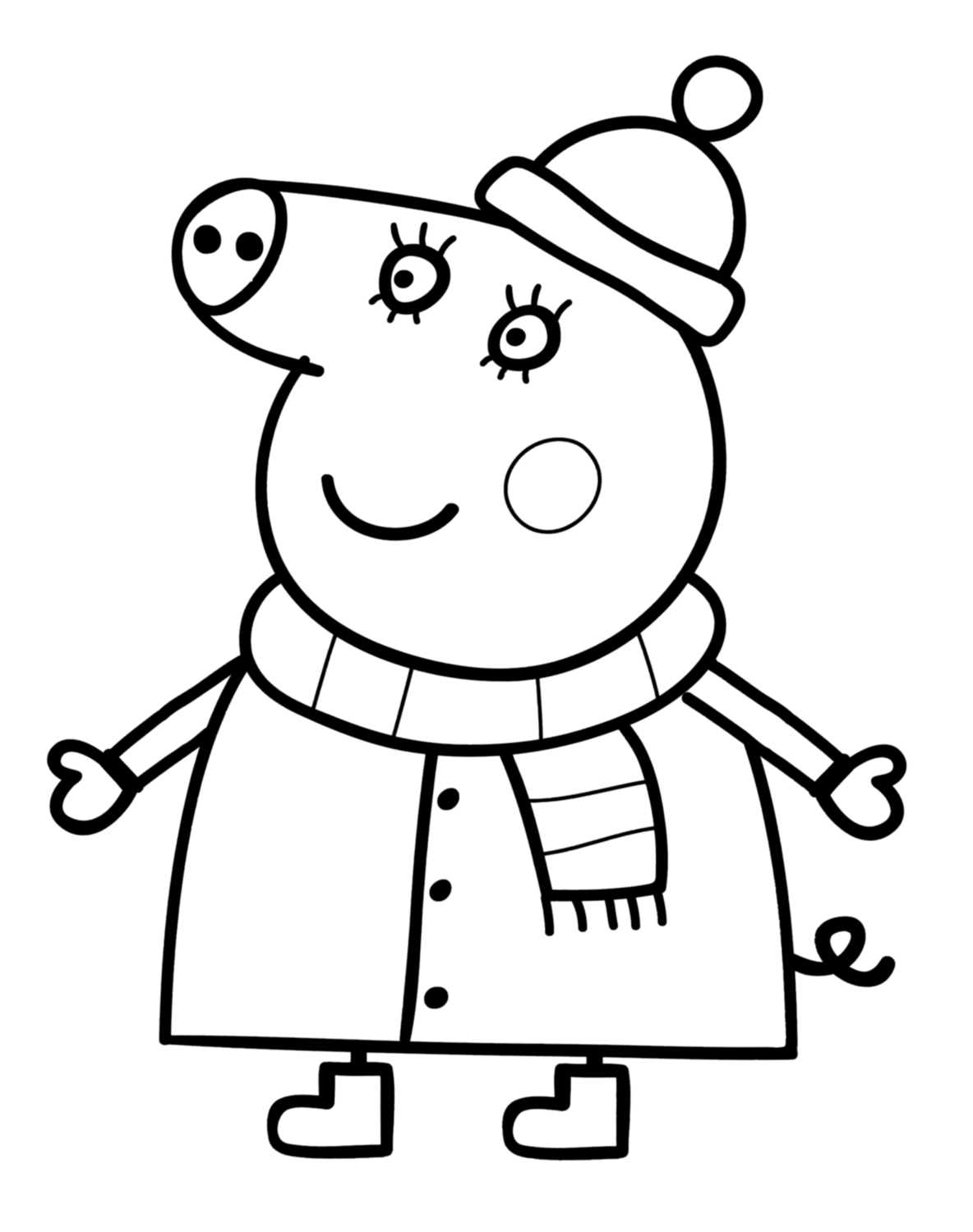 Mama Piggy Peppa coloring book to print and online