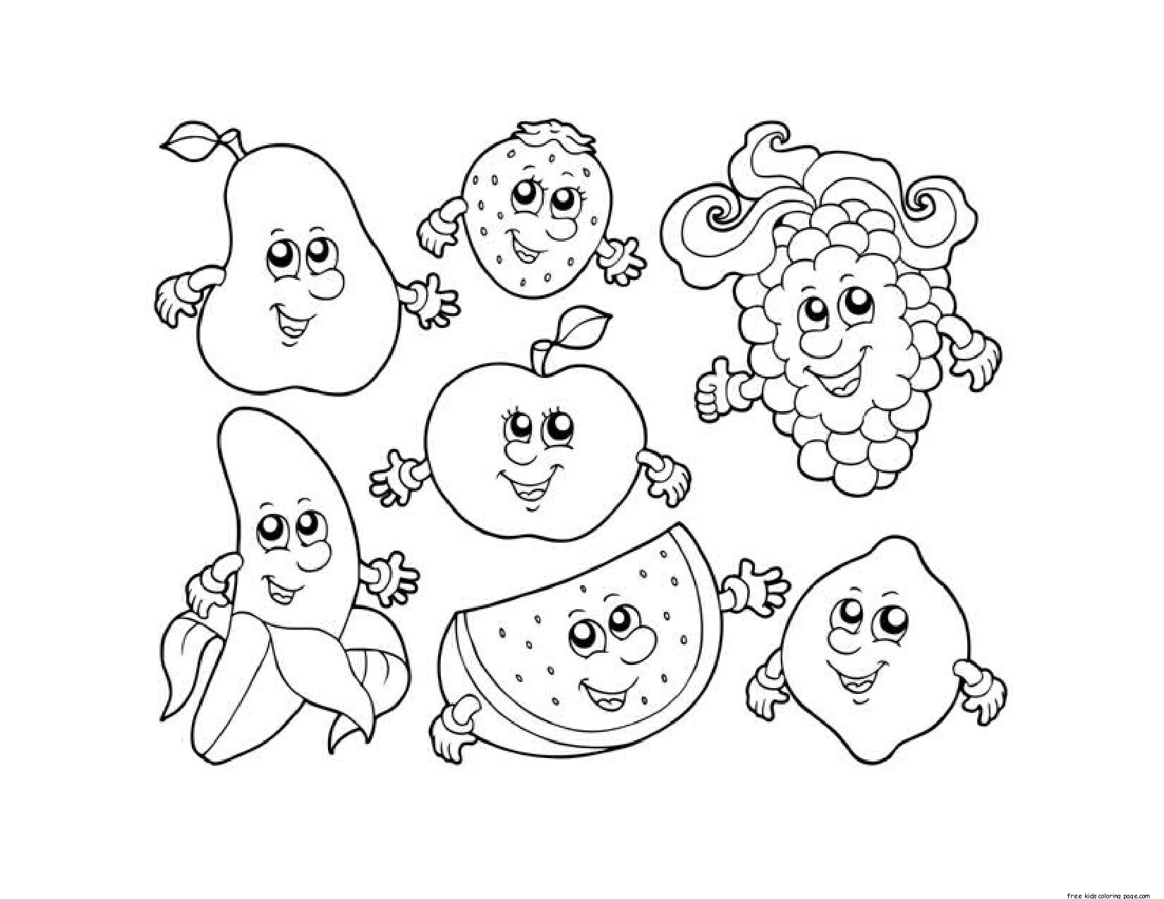 Printable Fruit Coloring Pages for Kids - Get Coloring Pages