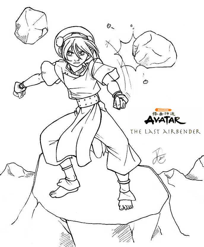 AtLA - Toph Coloring Page | Coloring pages, Pokemon coloring pages, Coloring  books