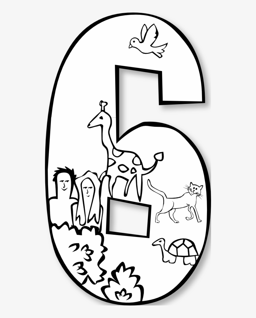 Creation Day 6 Number Ge 1 Black White Line Art Svg - Sixth Day Of Creation  Coloring Page - 532x936 PNG Download - PNGkit