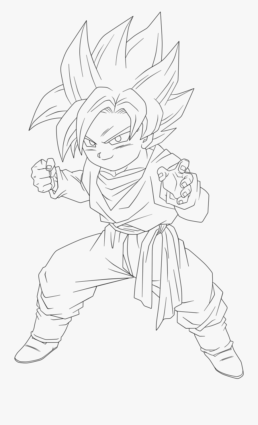 Troncos Dragon Ball Z Coloring Pages Componente - Dragon Ball Z Drawings  Goten , Free Transparent Clipart - ClipartKey