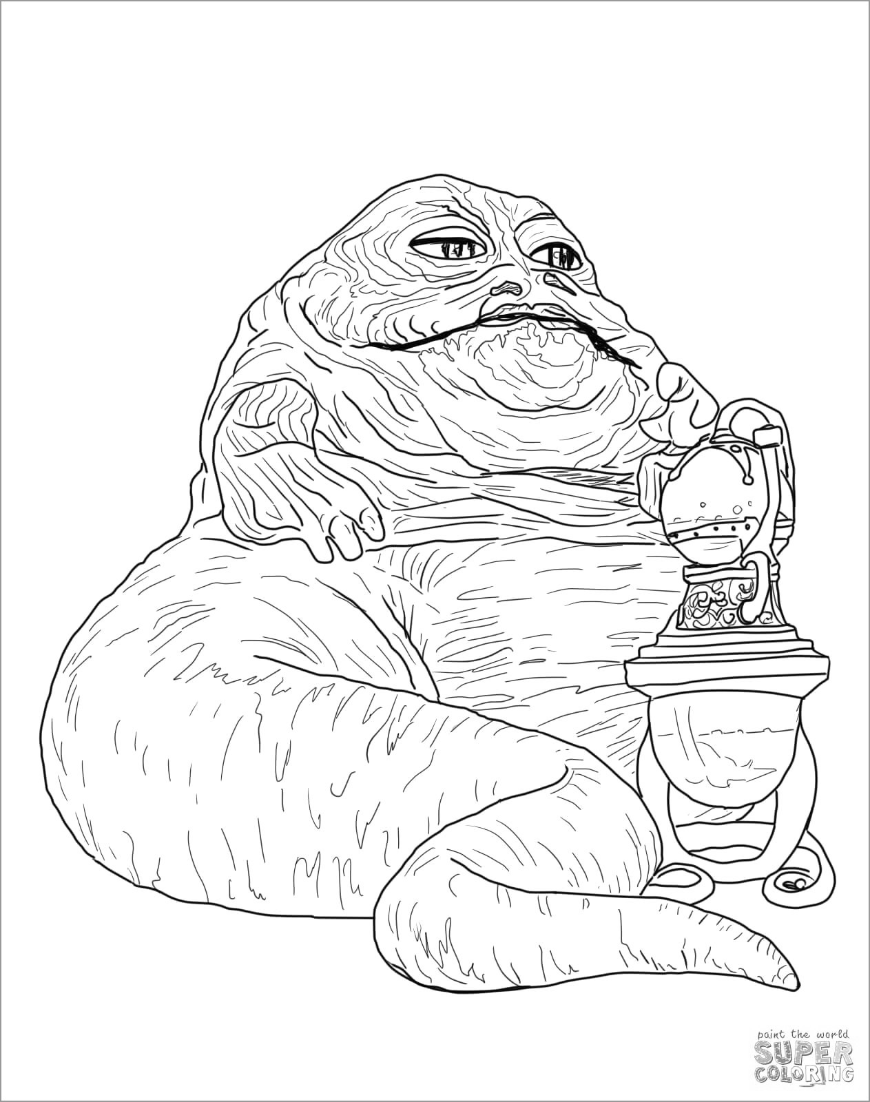Star Wars Coloring Pages Jabba the Hutt - ColoringBay