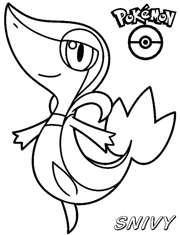 Pokemon Coloring Pages Snivy