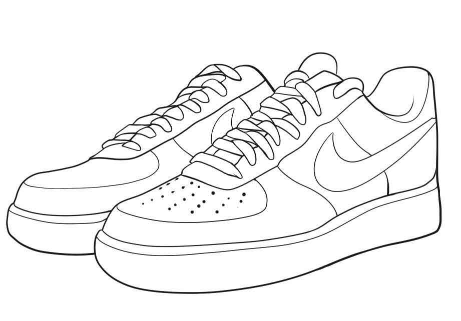 Nike Sneaker Colouring Pages for Adults Pictures - Ecolorings.info