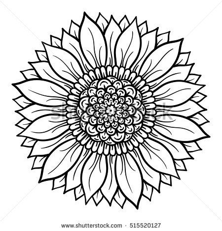 Mandala Coloring Pages Sunflowers
