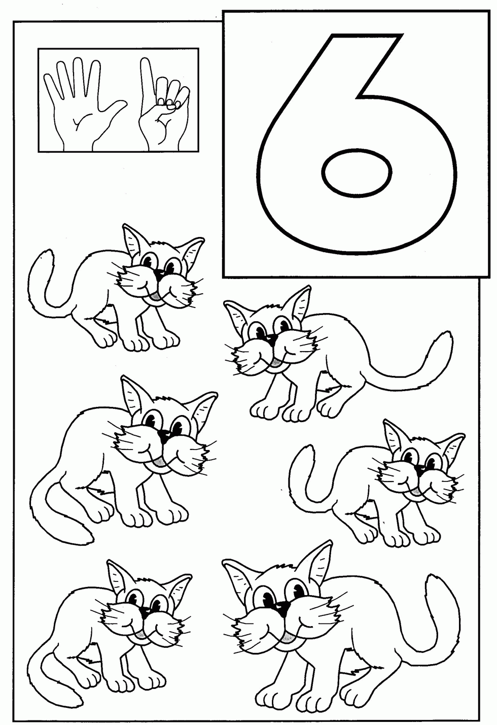 Number 6 Coloring Page