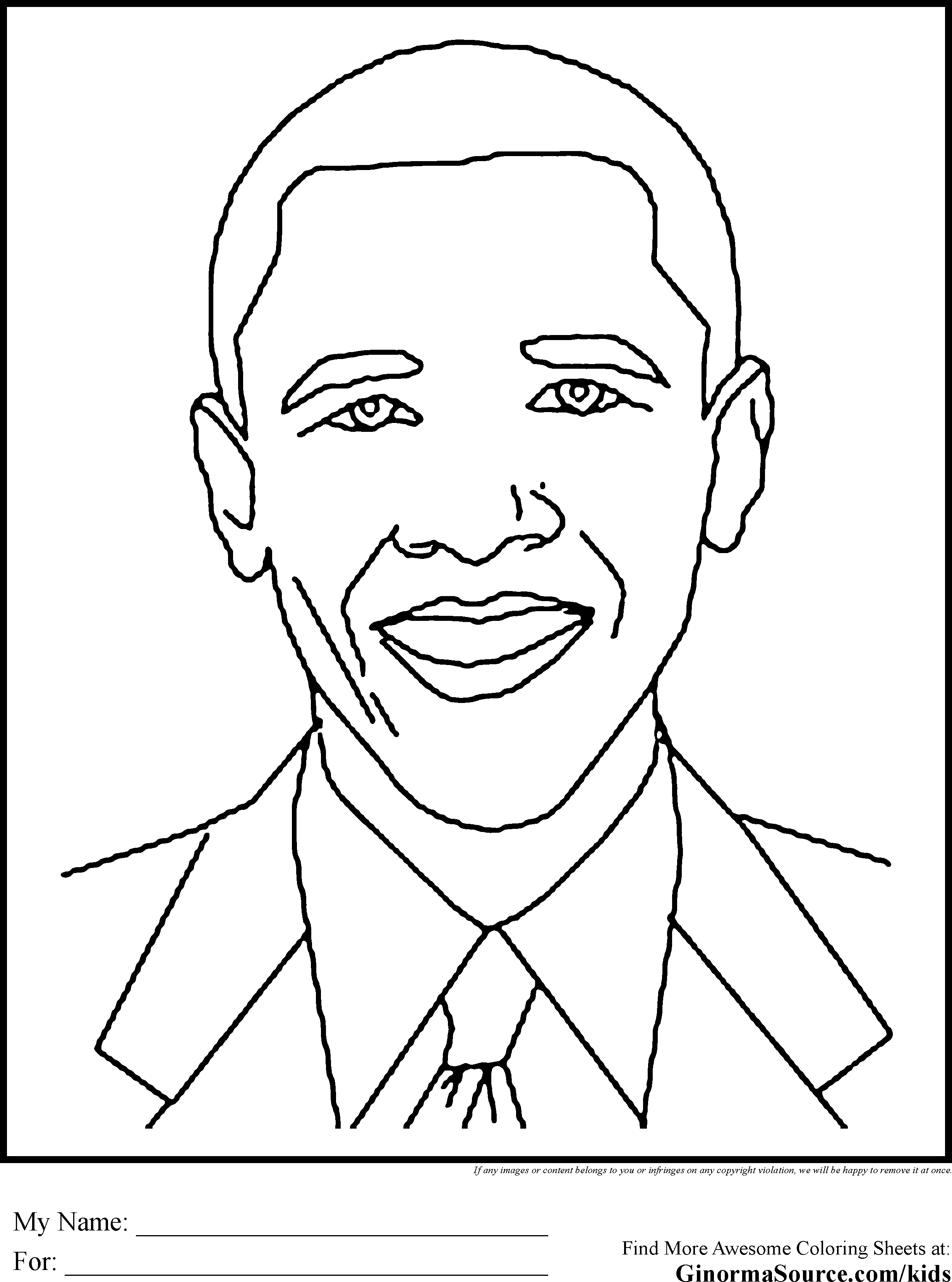 Obama - Coloring Page African Americans