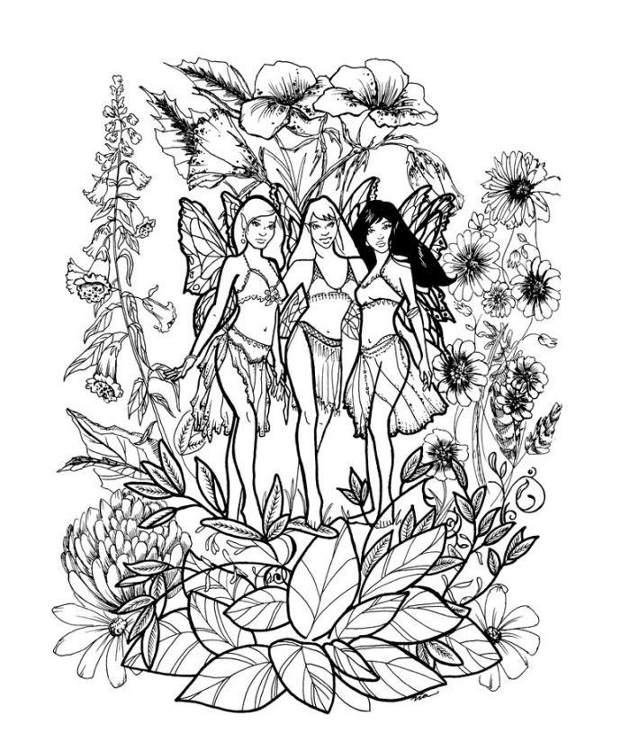 adult coloring pages printable the fairy - VoteForVerde.com
