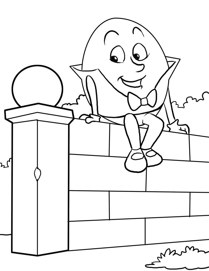 Humpty Dumpty Preschool Coloring Page - Coloring Page