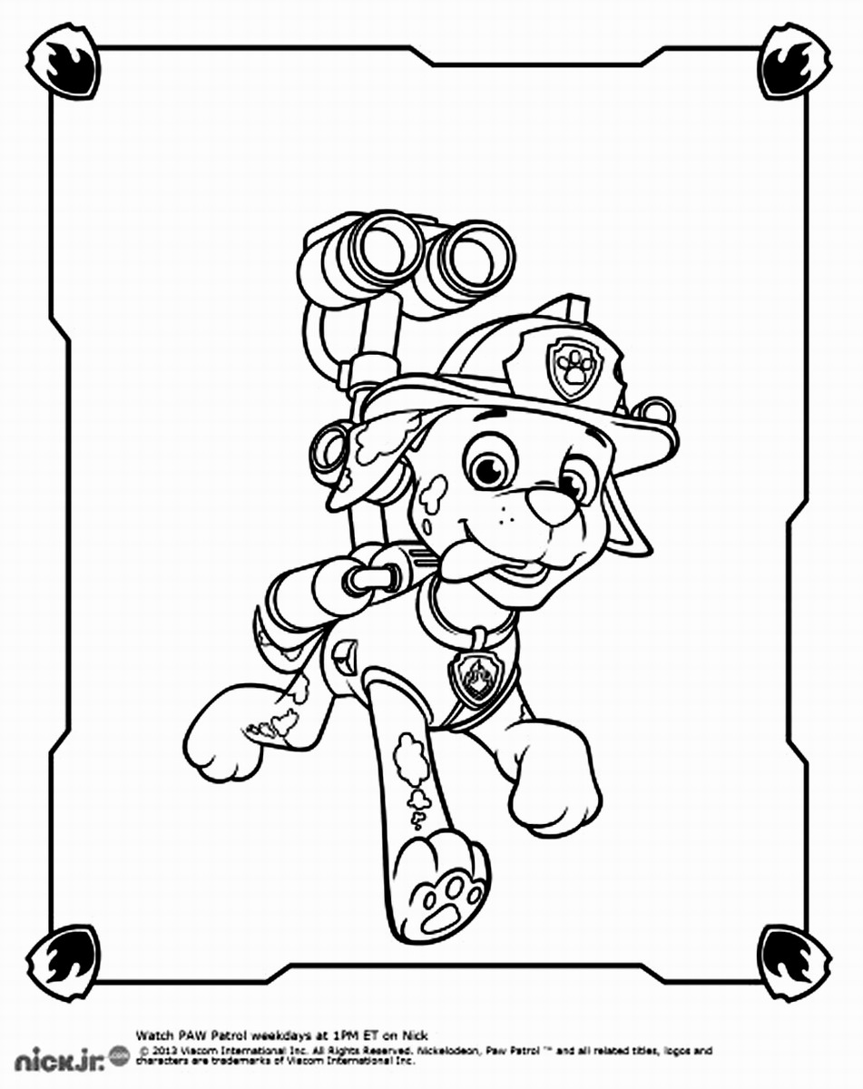 Marshall - Paw Patrol Coloring Pages