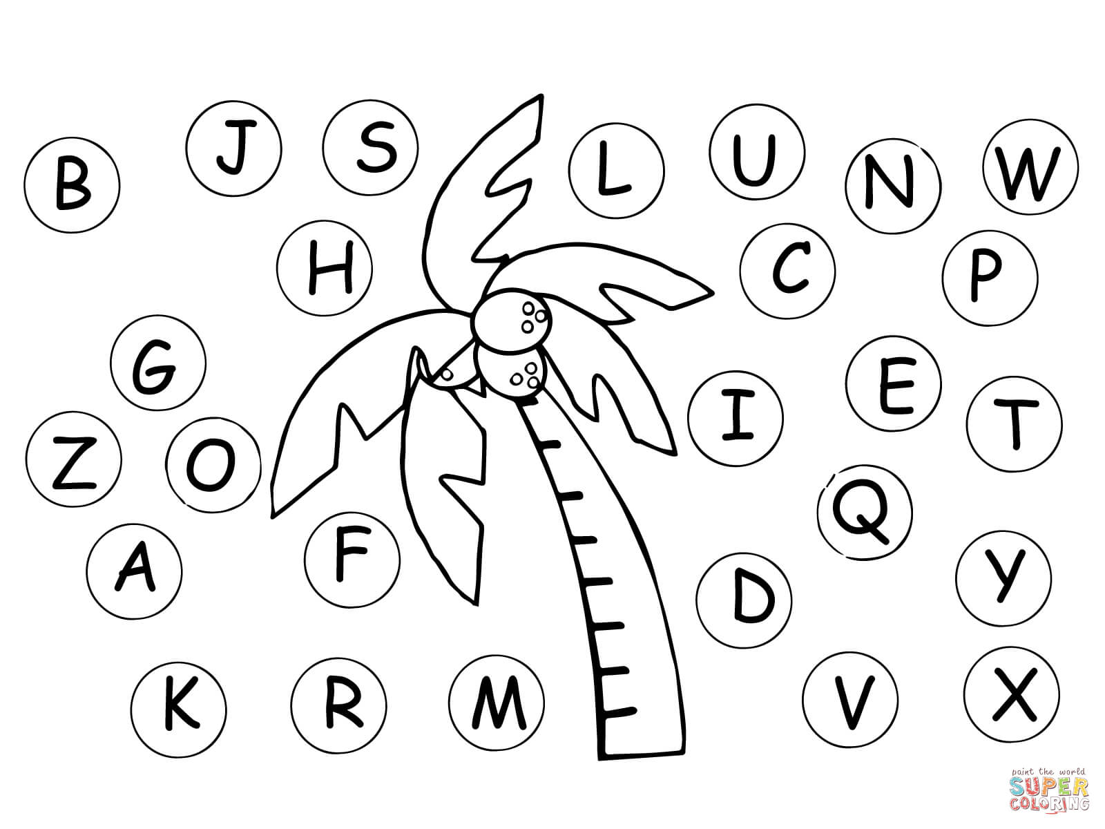 Chicka Chicka Boom Boom Coloring Page