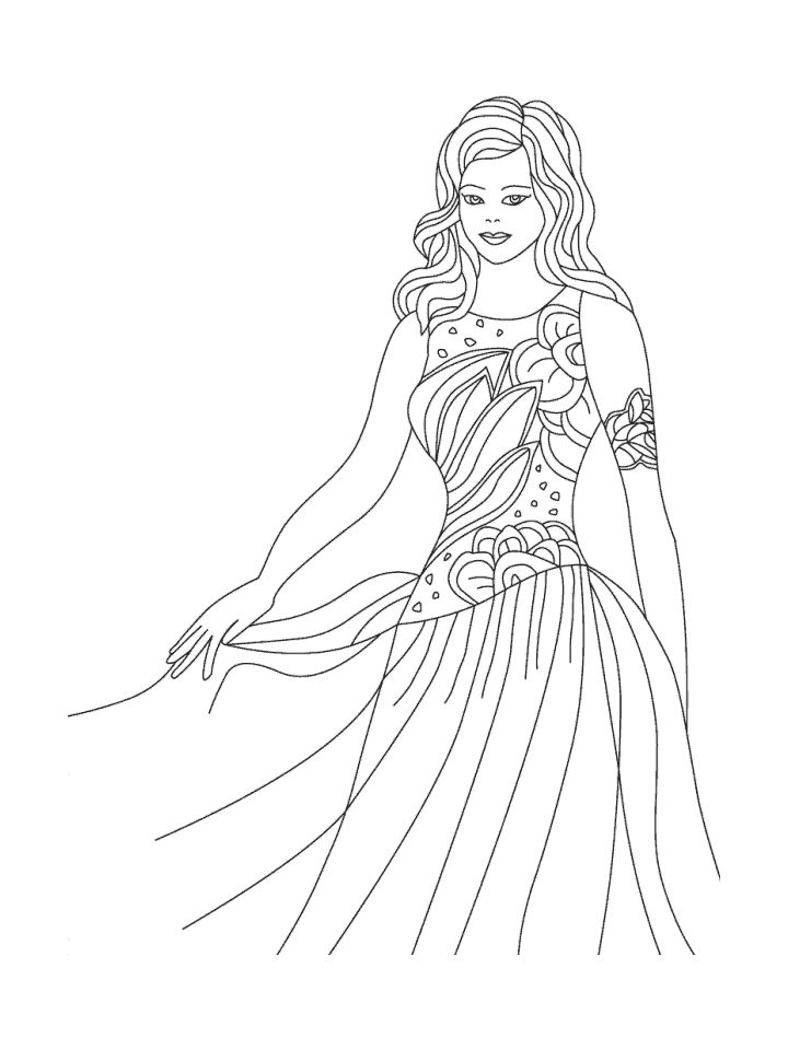 Fashion Coloring Pages For Girls | Princess coloring pages, Coloring pages  for girls, Animal coloring pages