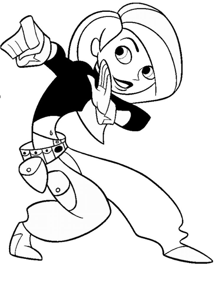 Kim Possible Coloring Pages | Coloring pages, Kim possible, Sketches
