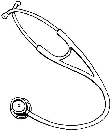 stethoscope coloring page - Clip Art Library